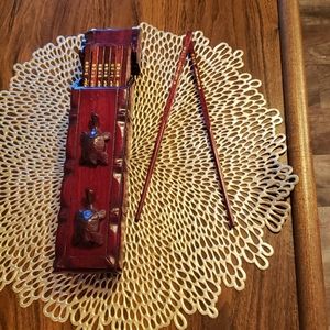 Wooden Chop Stick Set of 8